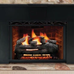 Hargrove 18'' Natural Gas Fire Oak Vented Gas Log Set