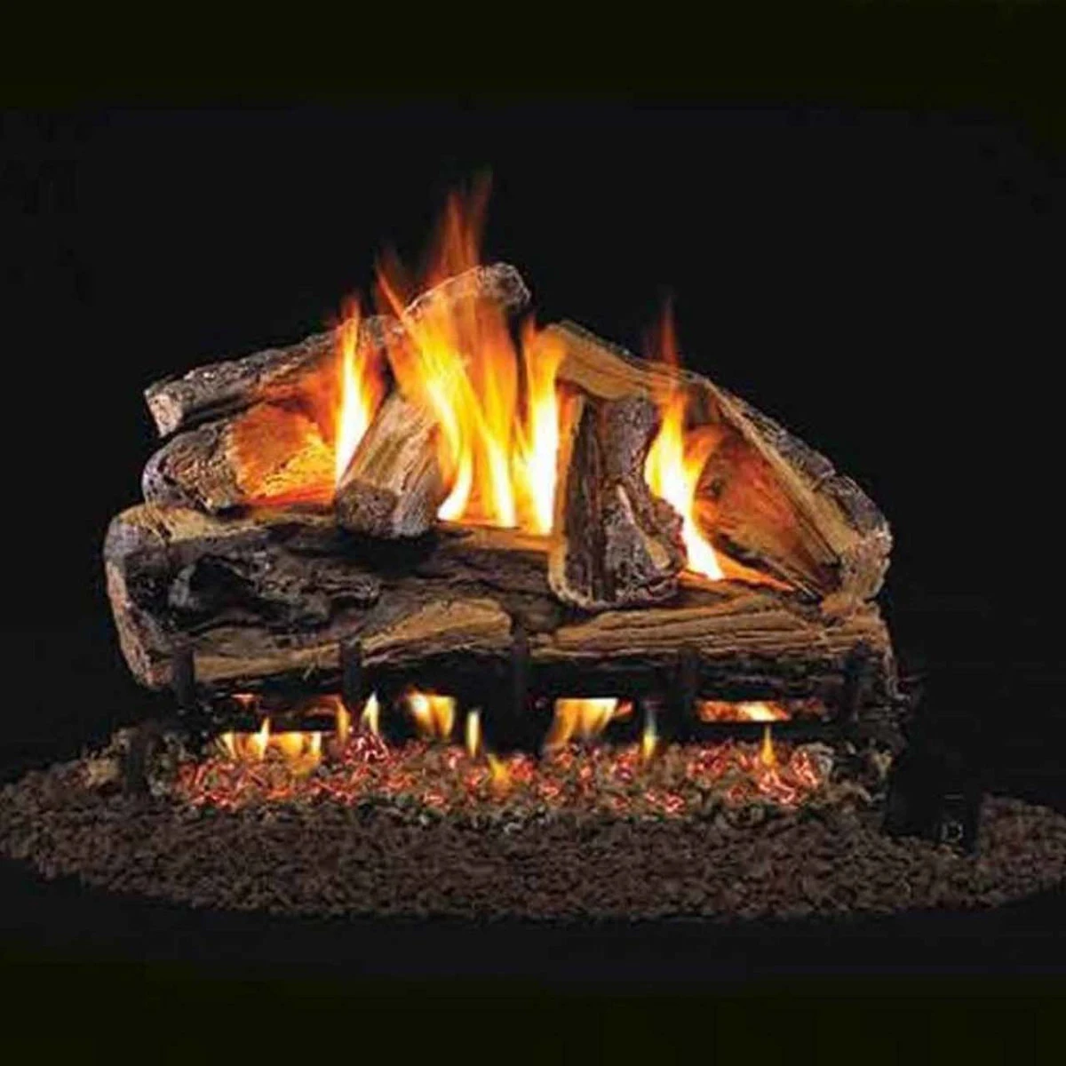 18" Peterson Real Fyre Vented Rugged Split Oak Gas Logs - Logs Only 3 18" Peterson Real Fyre Vented Rugged Split Oak Gas Logs - Logs Only