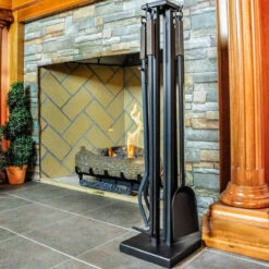 Pilgrim 5 Piece Matte Black Arts & Crafts Tool Set - Burnished Bronze Handles