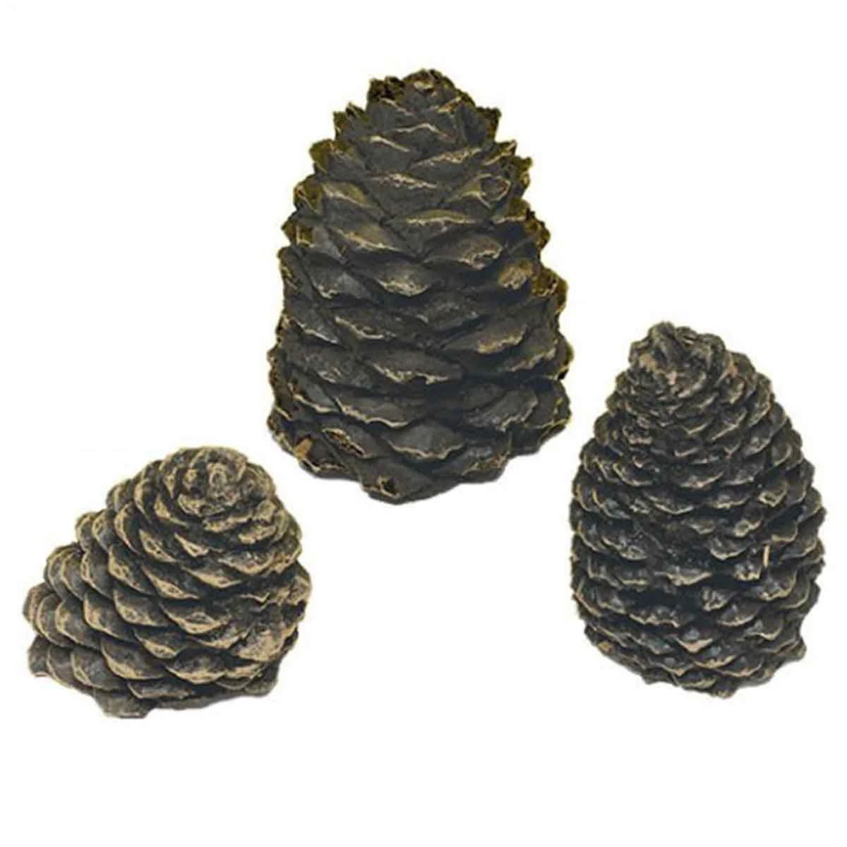 Large Straight Ceramic Pine Cone 3 Large Straight Ceramic Pine Cone