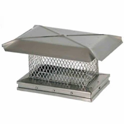 13" X 17" HomeSaver Stainless Steel Single-Flue Chimney Cap, 5/8" Mesh, 304-Alloy