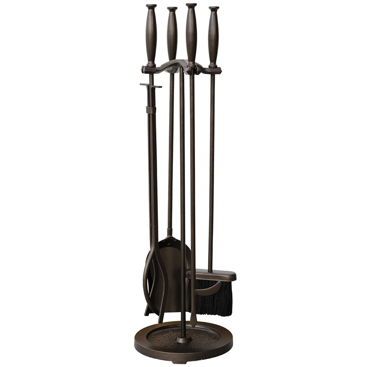 5-Piece Fireset With Ball Handles- Bronze Finish 3 5-Piece Fireset With Ball Handles- Bronze Finish