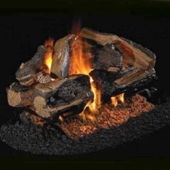 18"/20" Peterson Real Fyre Vented Charred Rugged Split Oak Gas Logs - Logs Only