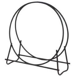 48" Dia Tubular Hoop Firewood Rack W/Black Finish