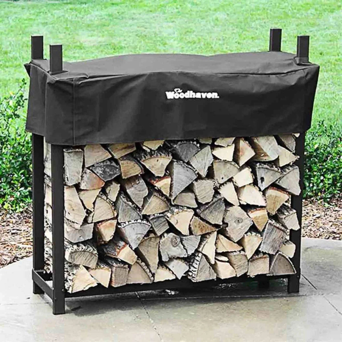 48" Heavy-Duty Woodhaven Firewood Rack With Cover 4 48" Heavy-Duty Woodhaven Firewood Rack With Cover - Image 2