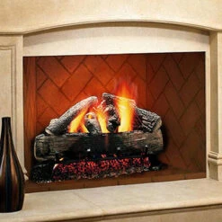 Hargrove 24'' Natural Gas Charred Split Oak Vented Gas Log Set