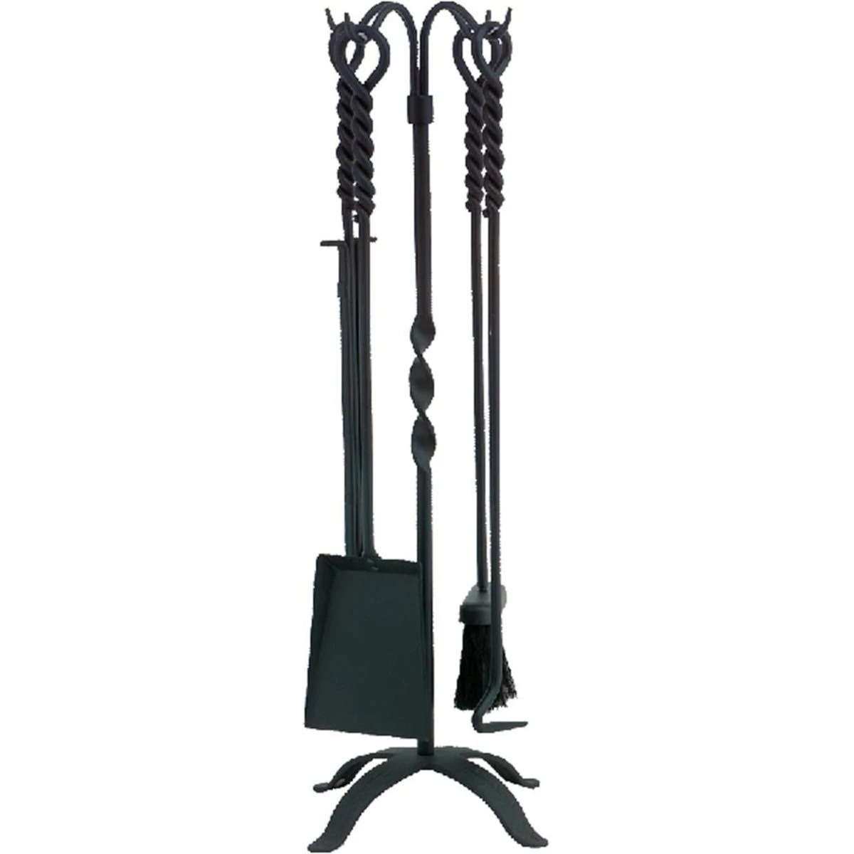 5 Piece Fireplace Tools - Black Wrought Iron - 5817 3 5 Piece Fireplace Tools - Black Wrought Iron - 5817