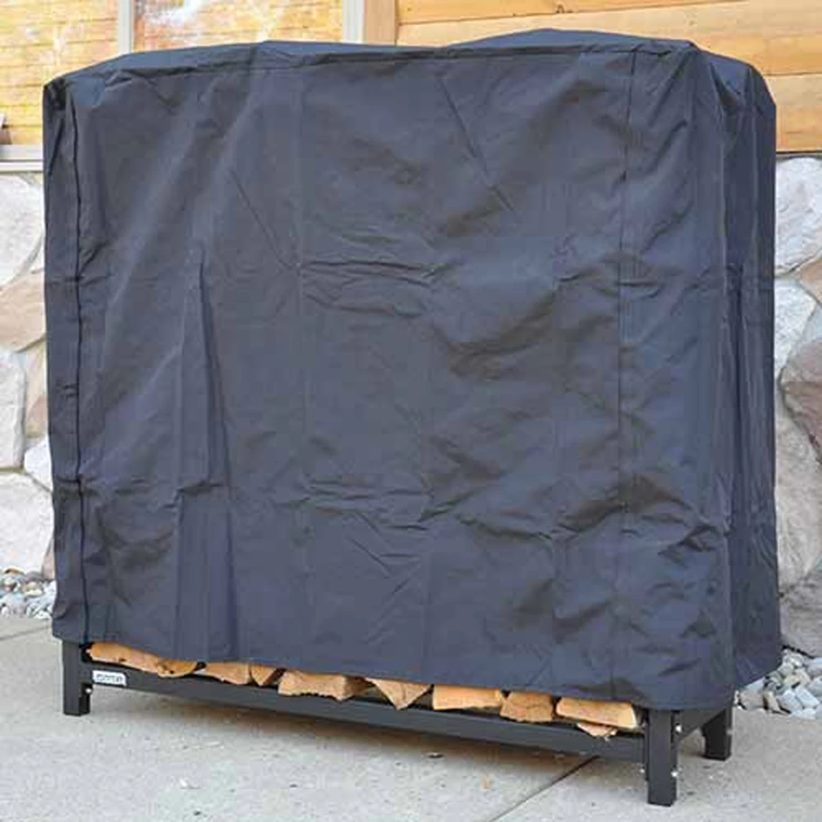 48" Black Cover For Expandable Firewood Rack 3 48" Black Cover For Expandable Firewood Rack