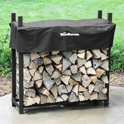 48" Heavy-Duty Woodhaven Firewood Rack With Cover