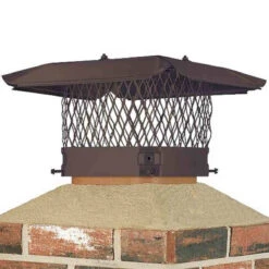 9" X 13" Black Stainless Steel Single Flue Chimney Cap