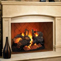 24'' Peterson Real Fyre Charred Oak Vented Gas Log Kit