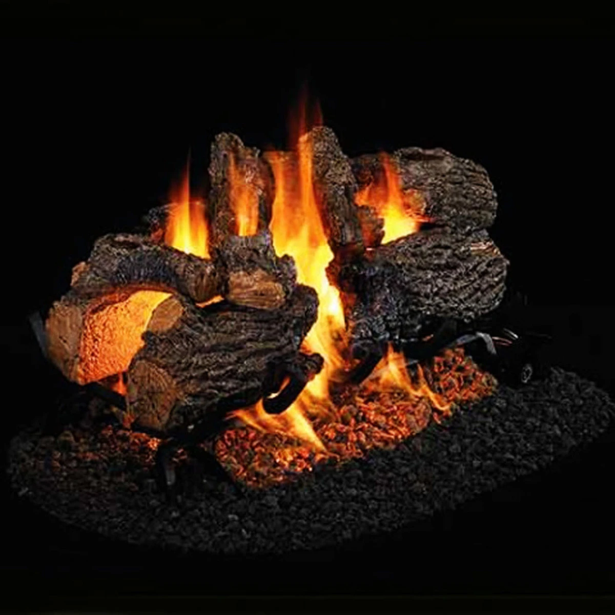 24'' Peterson Real Fyre Charred Oak Vented Gas Log Kit 4 24'' Peterson Real Fyre Charred Oak Vented Gas Log Kit - Image 2