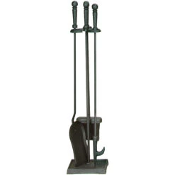 4-Piece Fireset With Ball Handles- Black Finish