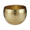 Log Bucket - Hammered Steel - Brass-Plated- 2540