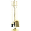 5 Piece Fireplace Tools - Polished Brass - 2532