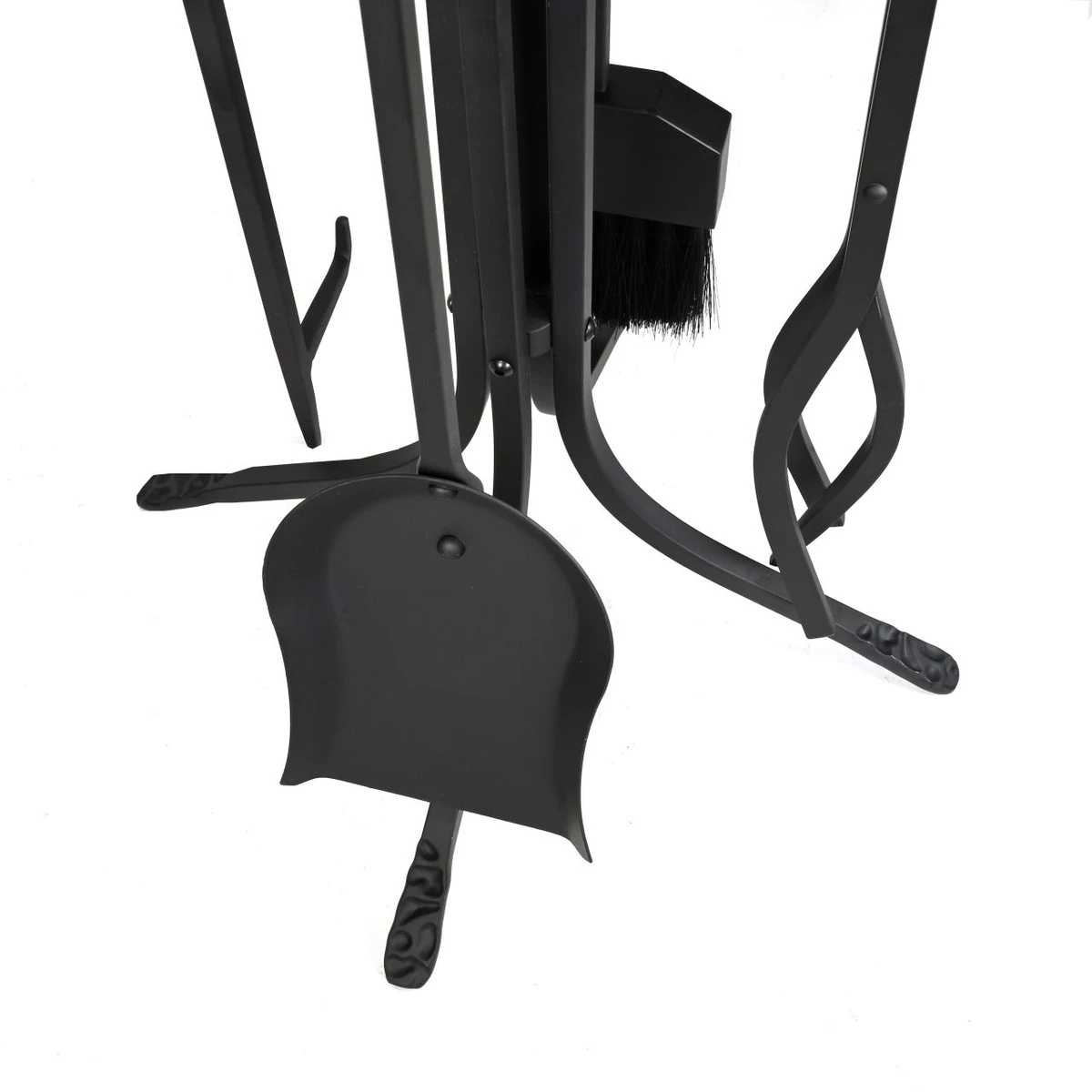 Pilgrim 5 Piece Forged Hearth Fireplace Tools - Matte Black 5 Pilgrim 5 Piece Forged Hearth Fireplace Tools - Matte Black - Image 3