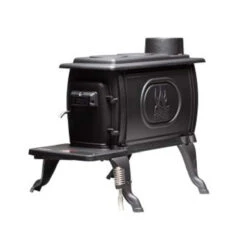 Log Wood 2020 EPA Certified Wood Burning Stove - Black