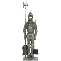 5 Piece Knight Fireplace Tools - Pewter - 7500PW
