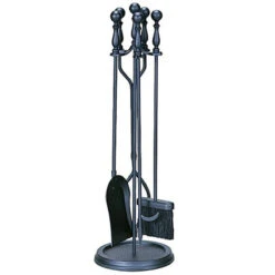 5 Piece Black Fireplace Tool Set - F-1625