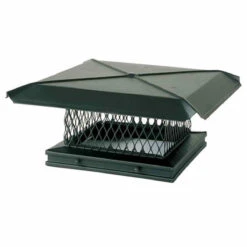 8" X 13" HomeSaver Galvanized Single-Flue Chimney Cap, 3/4" Mesh