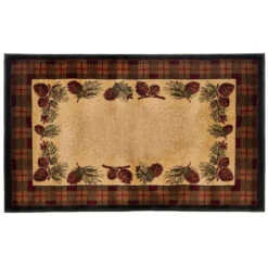 50" Vista Pine Cones Rectangle Hearth Rug