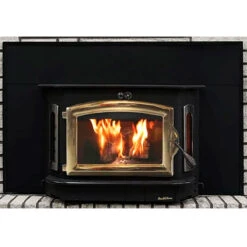 Black Wood Stove With Gold Door - Model 91