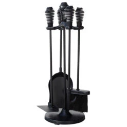 5-Piece Mini Fireset With Black Finish