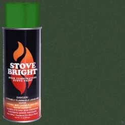 Stove Bright High Temp Paint - Metallic Moss Green