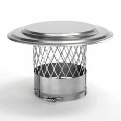 8" HomeSaver UltraPro Rain Cap For Collar Plate - Silver