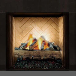 Hargrove 18'' Natural Gas Seasoned Split Oak Vented Gas Log Set