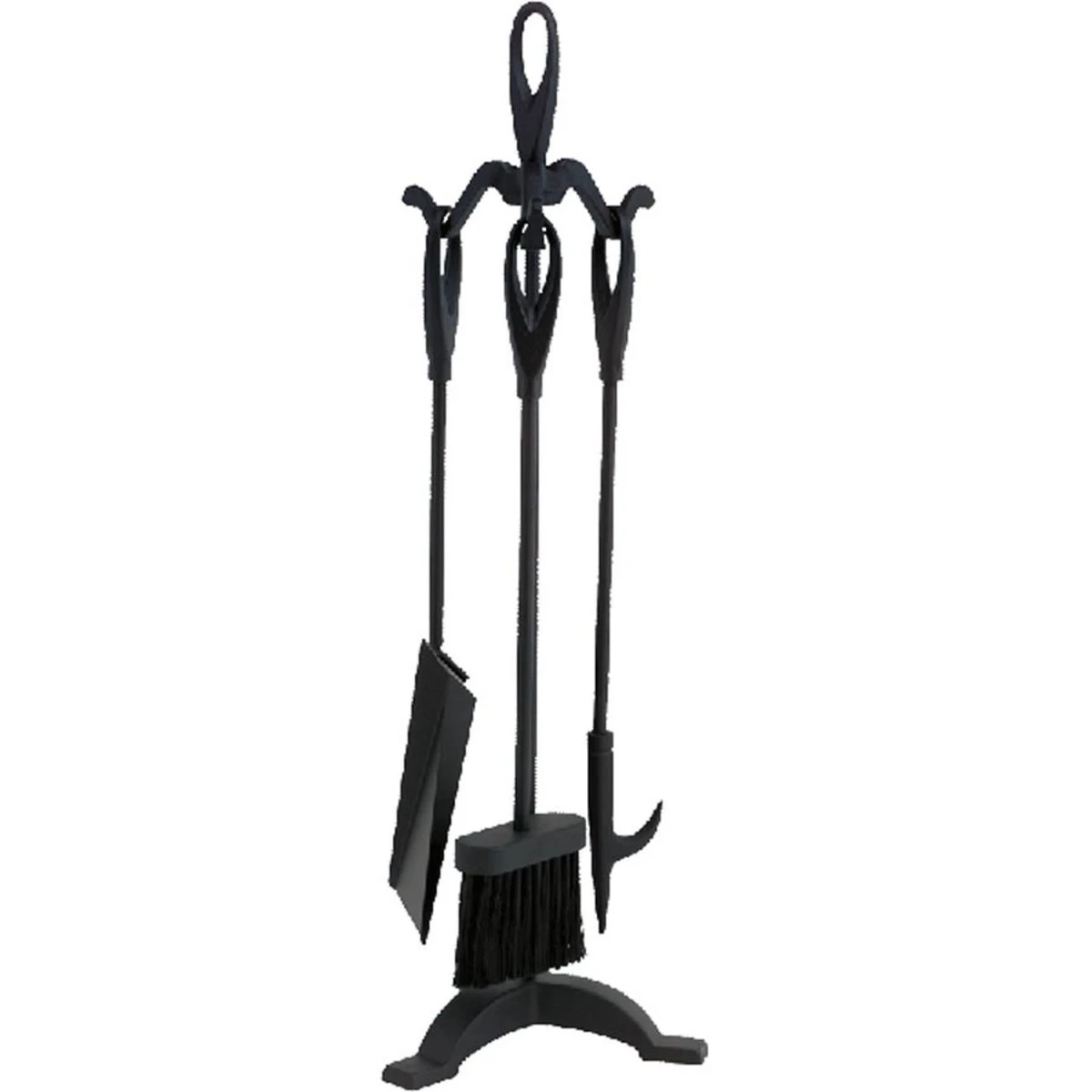 4 Piece Black Wrought Iron Stove Tools - 1103 3 4 Piece Black Wrought Iron Stove Tools - 1103