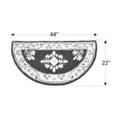 44" Half Round Noir Jardin Fireplace Rug 13 44" Half Round Noir Jardin Fireplace Rug -Wood Stoves Sales Store oa6kjfioexlobumw8qry 53464.1698684948