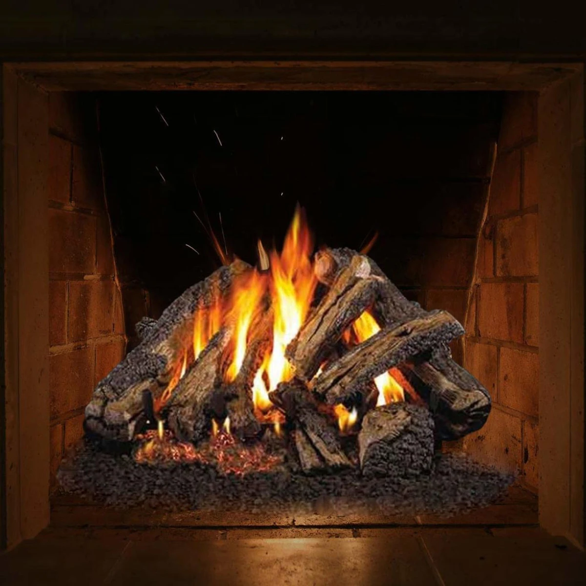 18'' Peterson Real Fyre Western Campfyre Vented Gas Log Kit 3 18'' Peterson Real Fyre Western Campfyre Vented Gas Log Kit