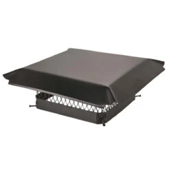15" X 15" Black Galvanized Single Flue Chimney Cap-3/4" Mesh