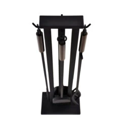 Pilgrim 5 Piece Matte Black Contemporary Tool Set - Burnished Bronze Handles -Wood Stoves Sales Store pdscus2avxew50gfbk8e 88951.1698296848