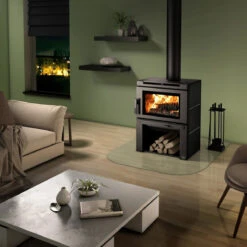 Wood Stoves Sales Store 10 Osburn Matrix Black Wood Stove With Blower. Heats Up To 2,100 Sq Ft - OB02032
