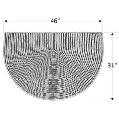 46" Half Round Black Solid Color Braided Hearth Rug -Wood Stoves Sales Store pllzxptrzrkwbmzw6edb 14612.1698692855