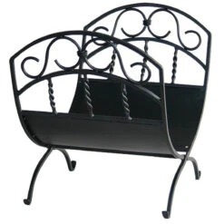 Wrought Iron Log Rack - Black