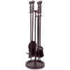5 Piece Wrought Iron Fireplace Tools - Bronze - AHF550