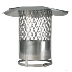 6" HomeSaver UltraPro Rain Cap For Collarplate Installations - Silver