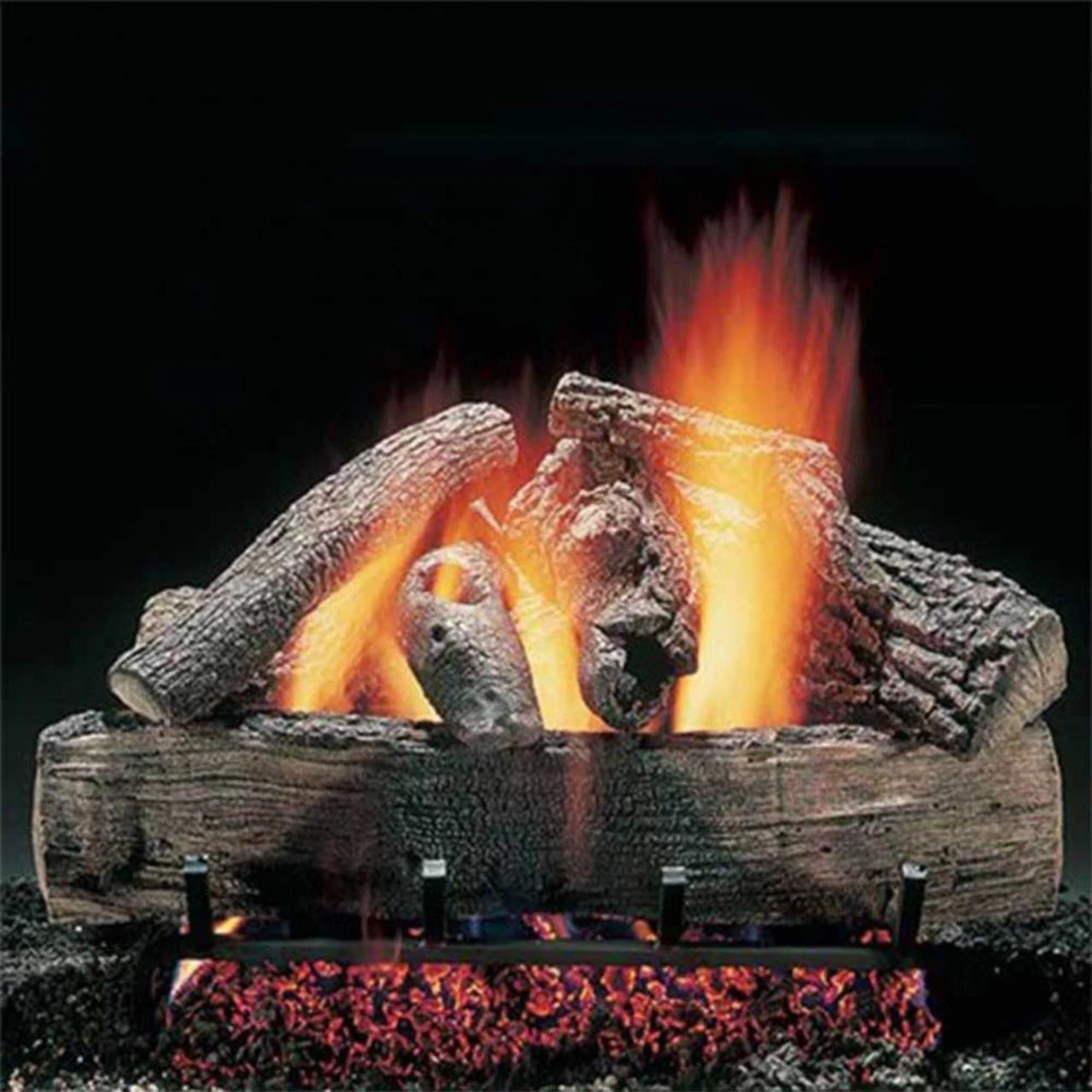 Hargrove 24'' Natural Gas Charred Split Oak Vented Gas Log Set 4 Hargrove 24'' Natural Gas Charred Split Oak Vented Gas Log Set - Image 2