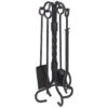 5 Piece Twist Wrought Iron Fireplace Tools - Black - AHF101 -Wood Stoves Sales Store smdviziuz8zfgsvqdajv 91743.1698677194