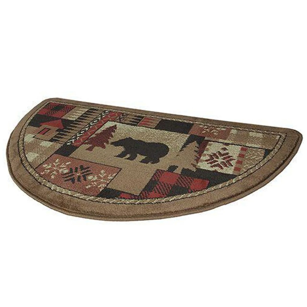 42" Half Round Bear Hearth Rug 4 42" Half Round Bear Hearth Rug - Image 2