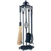 5-Piece Black Heavy-Weight Wrought Iron Fireset With Horseshoe Handles -Wood Stoves Sales Store t8o6zs5eodeesktpph6j 06096.1698713743