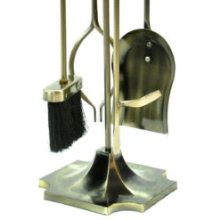 5 Piece Antique Brass Fireplace Tool Set - F-T51030AB -Wood Stoves Sales Store wbhoom3hrxjhkenmsjsn 16810.1698691633