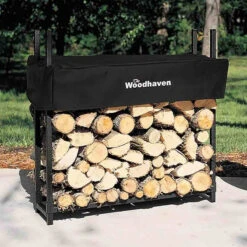 36'' Heavy-Duty Woodhaven Firewood Rack With Cover