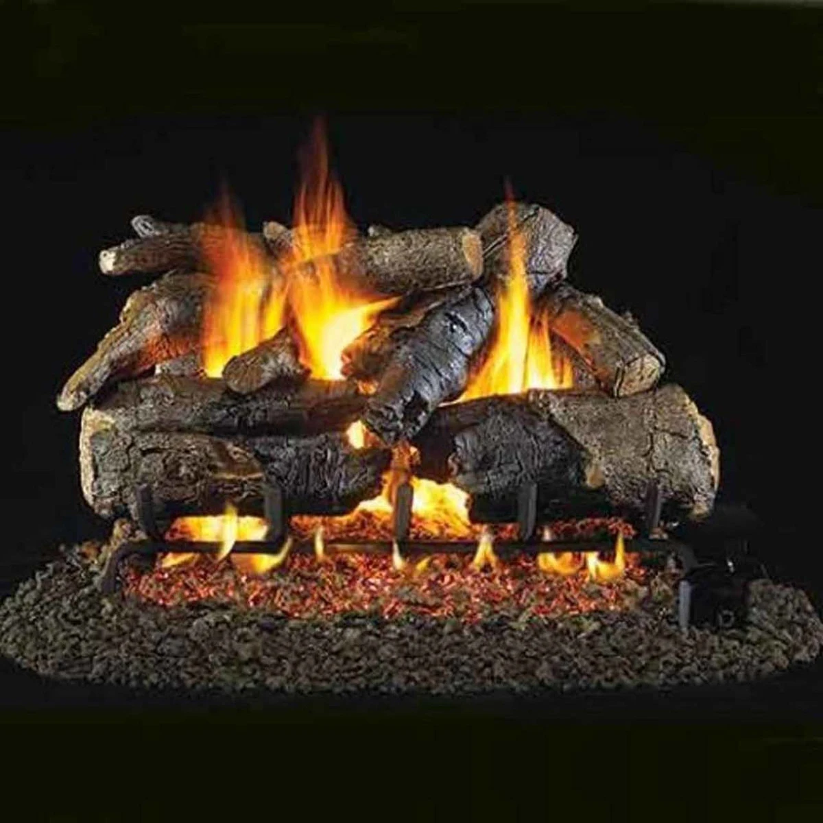 30" Peterson Real Fyre Vented Charred American Oak Gas Logs - Logs Only 3 30" Peterson Real Fyre Vented Charred American Oak Gas Logs - Logs Only