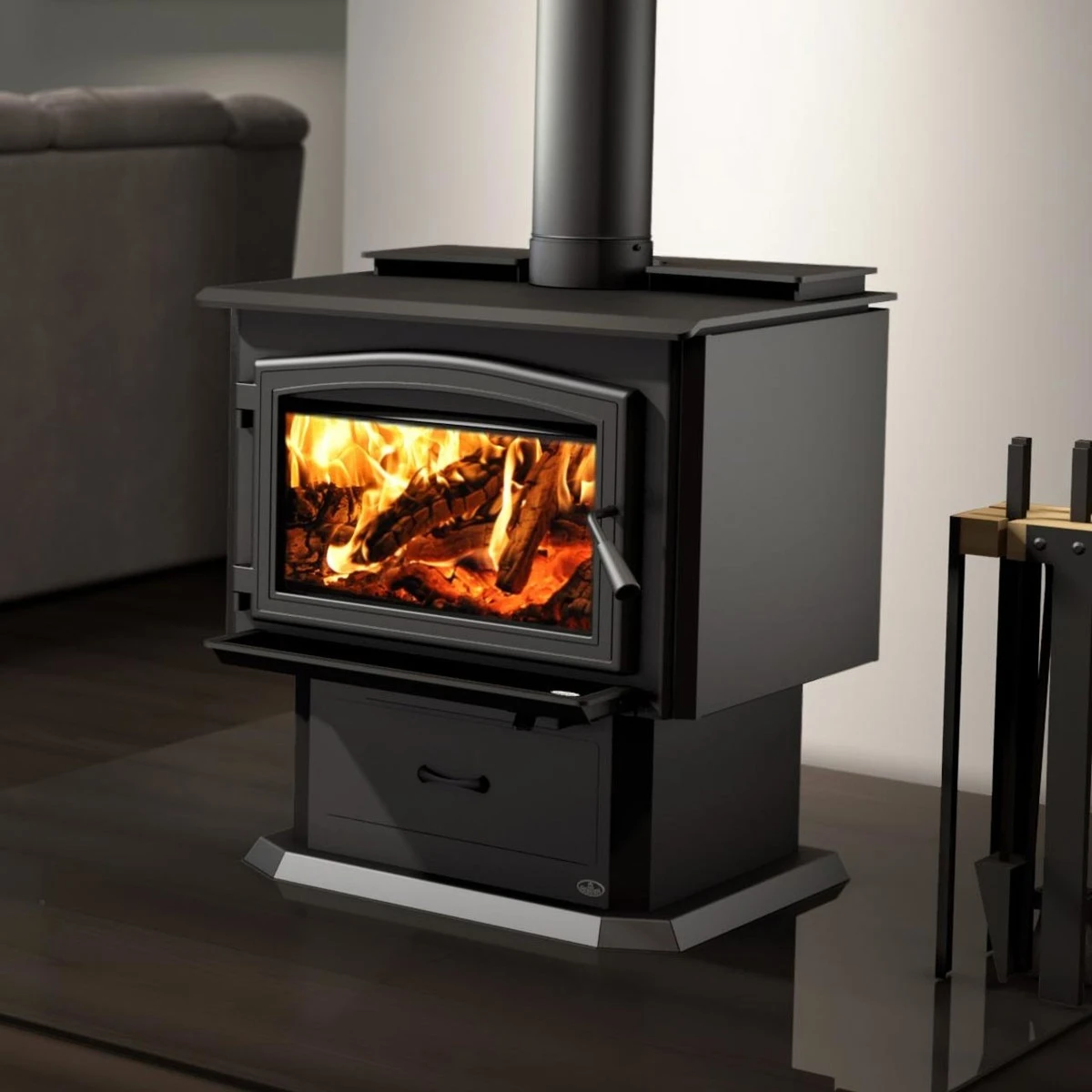 Osburn 3500 Metallic Black EPA Wood Stove With Blower - OB03500 4 Osburn 3500 Metallic Black EPA Wood Stove With Blower - OB03500 - Image 2