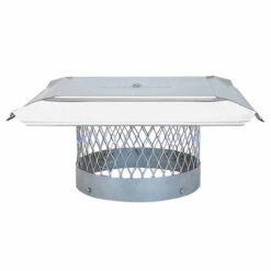 12" HomeSaver Pro Round Clay Flue Cap SS - Silver