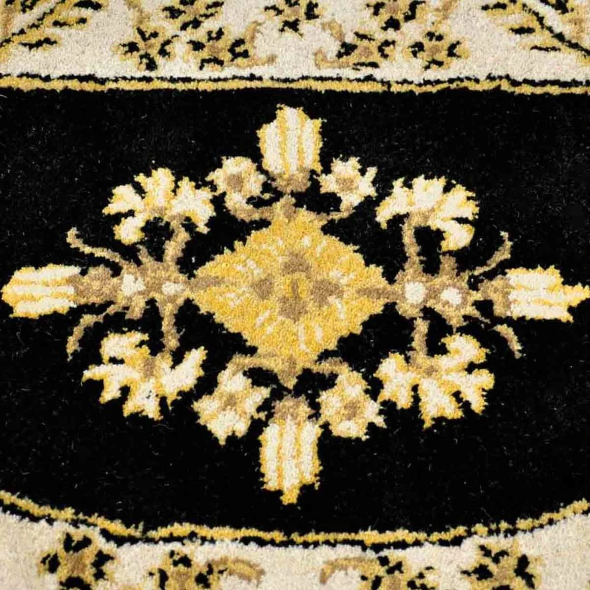 44" Half Round Noir Jardin Fireplace Rug 5 44" Half Round Noir Jardin Fireplace Rug - Image 3